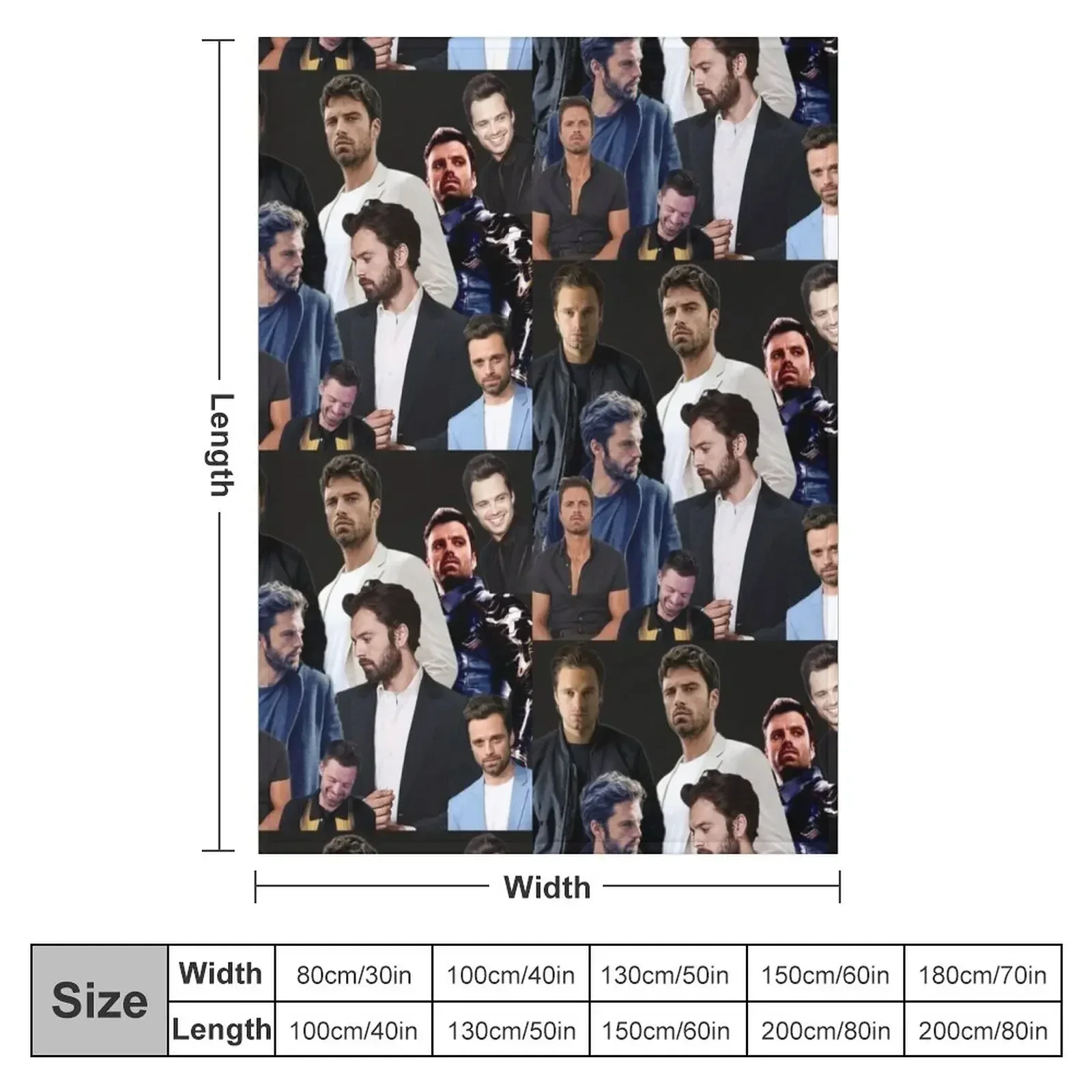 Sebastian Stan Throw Blanket Luxury Thicken Kid'S Blankets