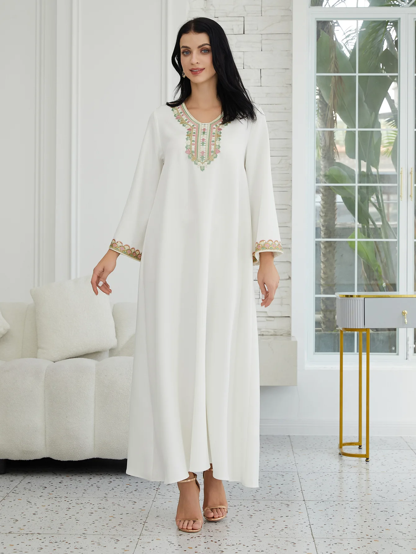 

Ближний Восток Рамадан Марокканский мусульманский женский модный боди Арабский кружевной Абая Исламский халат Абая