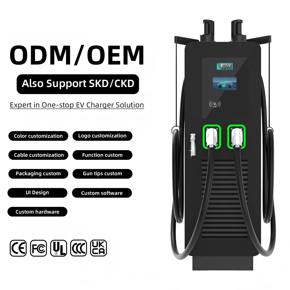 Solar Powered EV Charger with Battery Storage 60kW 120kW 150kW DC Fast Charging Station for Commercial Off-grid