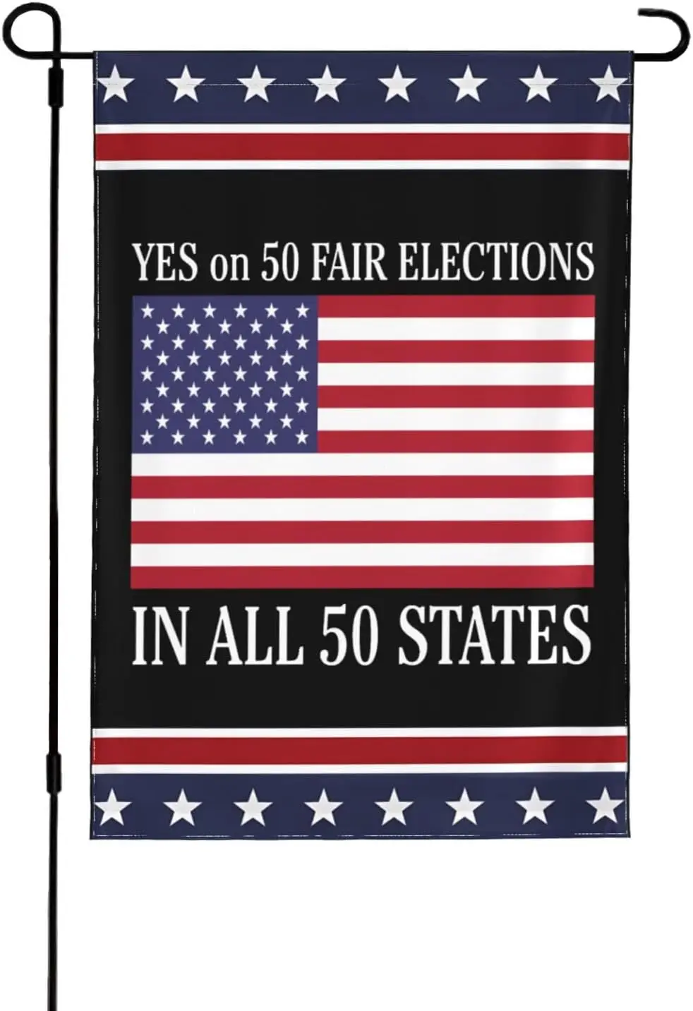 Garden Flag 12x18 In Yes On 50 Fair Elections In All 50 States Flag Double Sided Yard Banner IIK EEZ
