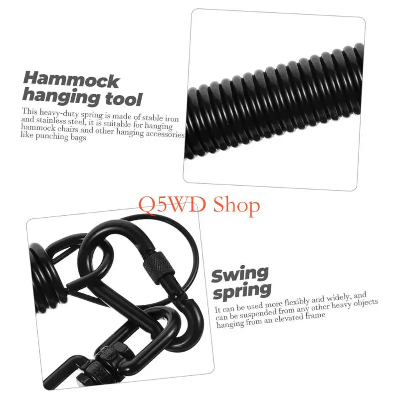 Q5WD Professional Durable Swing Chair Hanging Set Stainless Spring Buckles Safety Rope For Outdoor Garden Hammocks 300KG Load