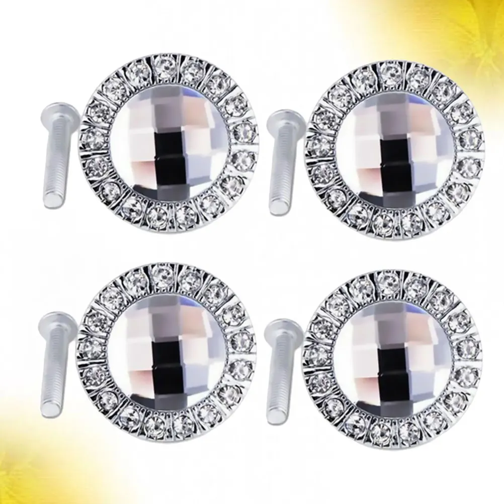 

Crystal Glass Knobs Drawer H Silver Furniture Closet Dresser Cupboard Wardrobe Rhinestone Pulls Stylish Design