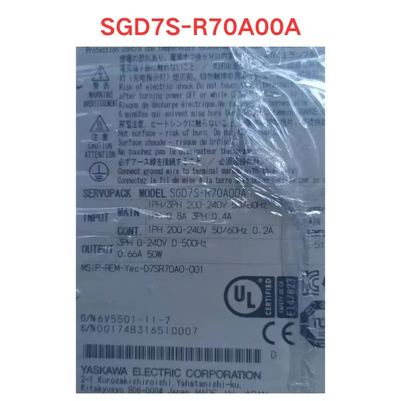 Used OEM disassembled parts SGD7S-R70A00A Servo driver Functional test OK