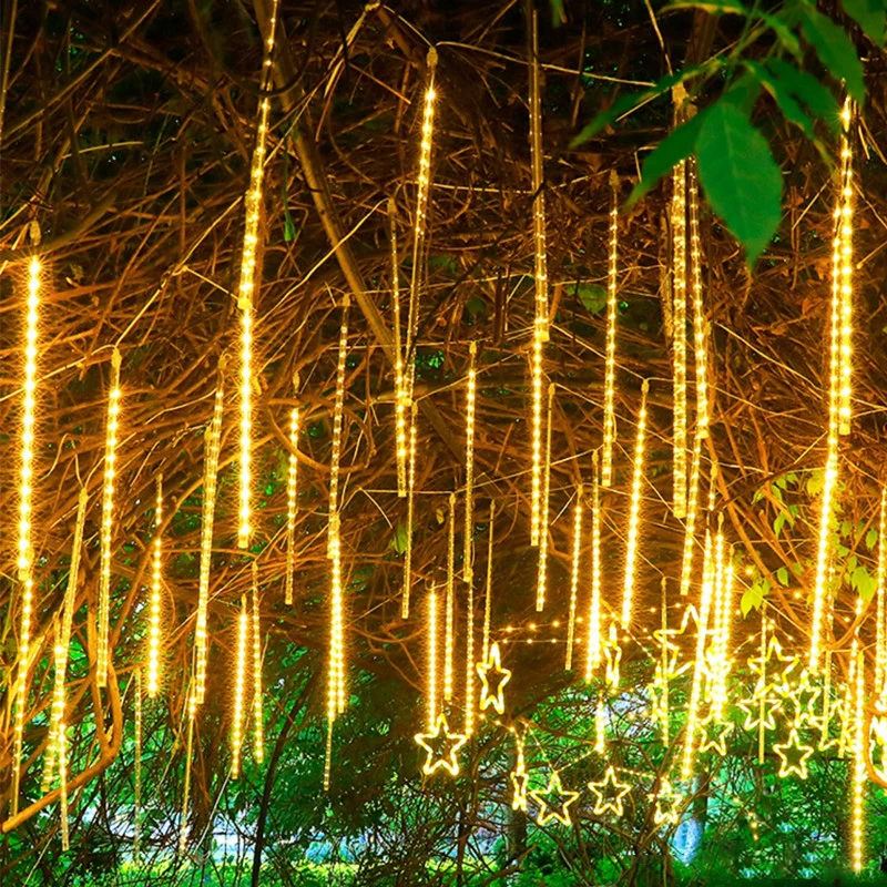 Imagem -03 - Luzes Led String Solar Rua Guirlanda Decoração de Árvore de Natal ao ar Livre Impermeável Ano Novo Jardim