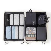 HTMCK Pcs Travel Organizer Set Packing Cubes Portable Wardrobe Suitcase Storage Bags Clothes & Shoe Pouches for Portable Luggage 6