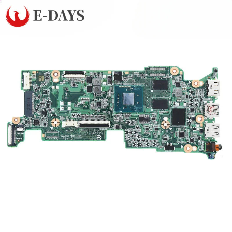 

For HP Chromebook 11 G3 Motherboard DAY07MB16D1 Mainboard N2840 CPU 2GB System Memory 100% Tested Ok