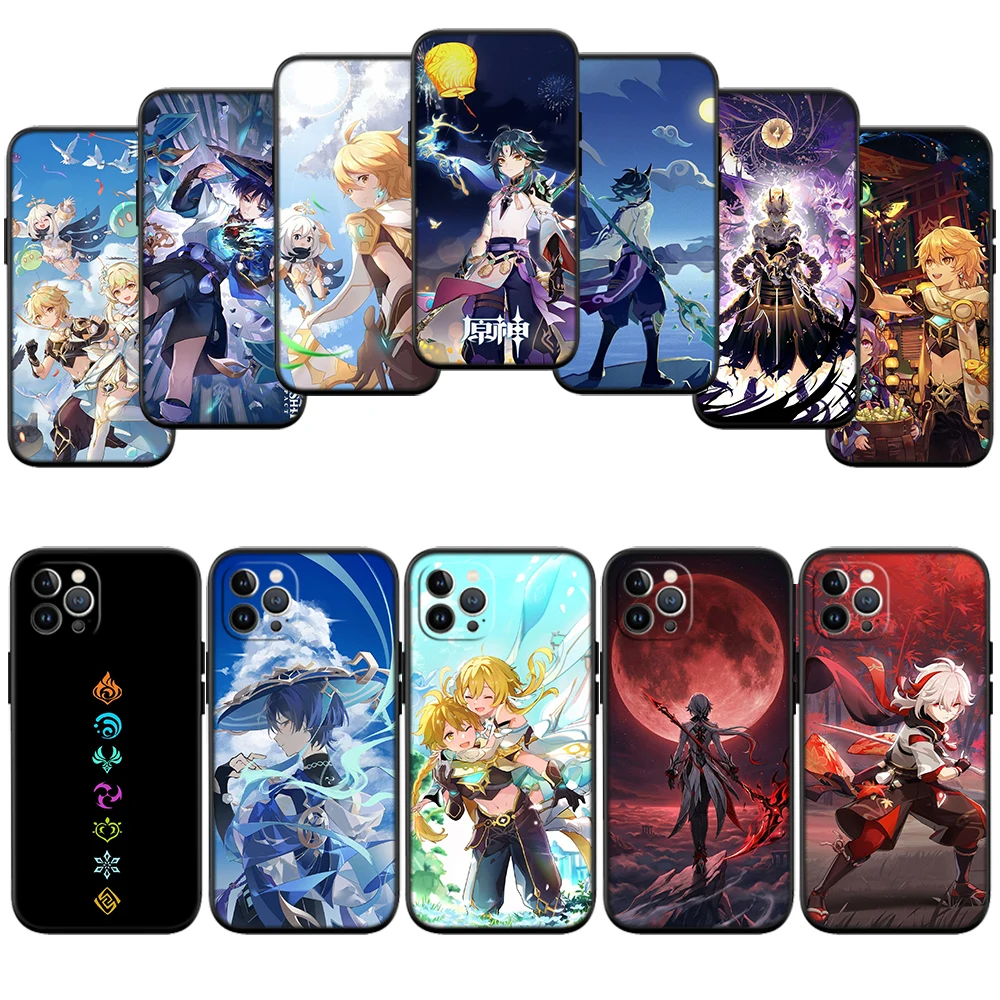 IJ29 Genshin Impact Phone Case for Samsung Galaxy A11 A12 A13 A15 A52S A53 A55 A56 A70 A71 A72 A73 F06 F16 F56 S10 Plus S10e