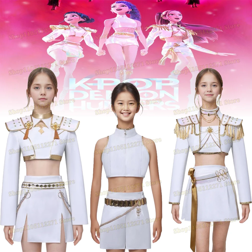 

Zoey White PU Uniform Cosplay Anime KPop Costume Korea Idol Sexy Wig Woman Christmas Halloween Party Clothing