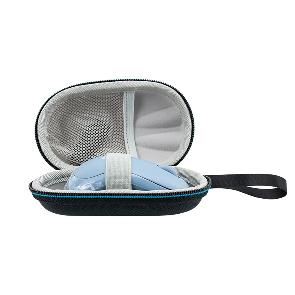 Portable Wireless Mouse Storage Bag Double Zipper Mice Accessories with Hand Rope Scratch Proof for Logitech M221/M220/M185/M170