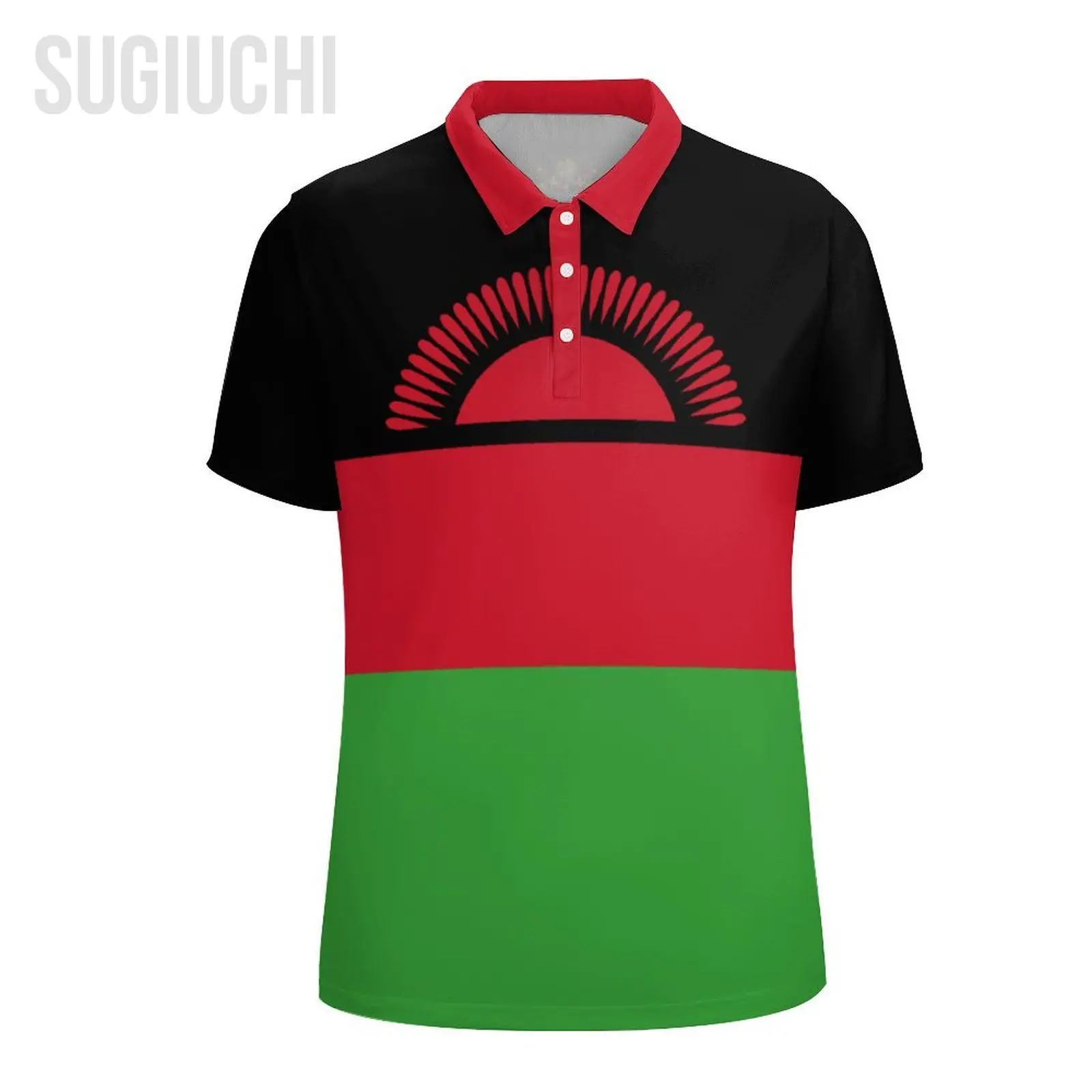 Unisex Polo Shirt Malawi Flag 3D Print Man Polo Fashion Clothing Tracksuits Short Sleeves