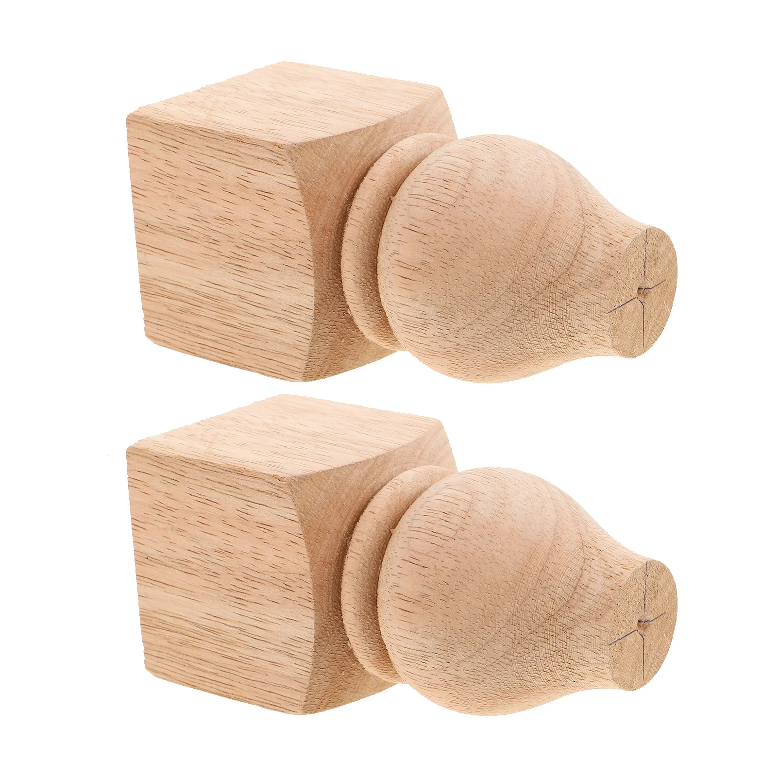 

2Pcs Wooden Replacement Furniture Legs Sofa Feet Unfinished Sofa Couch Chair Cabinet Legs Coffee Table Feet