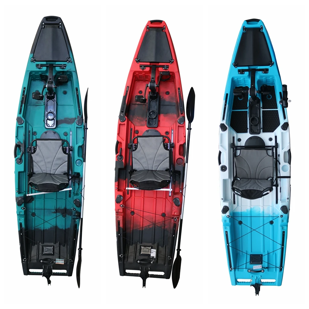 Vicking Single Seat Foot Pedal Drive Fishing Kayak With Rudder System Hdpe Plastic CE Customized 3 Years Bigfish Max 125 Kayak