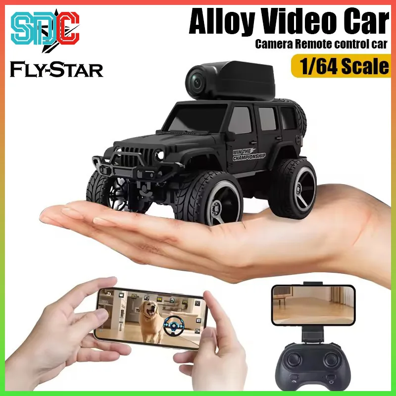 

New 1:64 Alloy RC Off-Road Car With Camera Transmission Remote Control Jeep Wrangler Remote Control Vehicle Toy