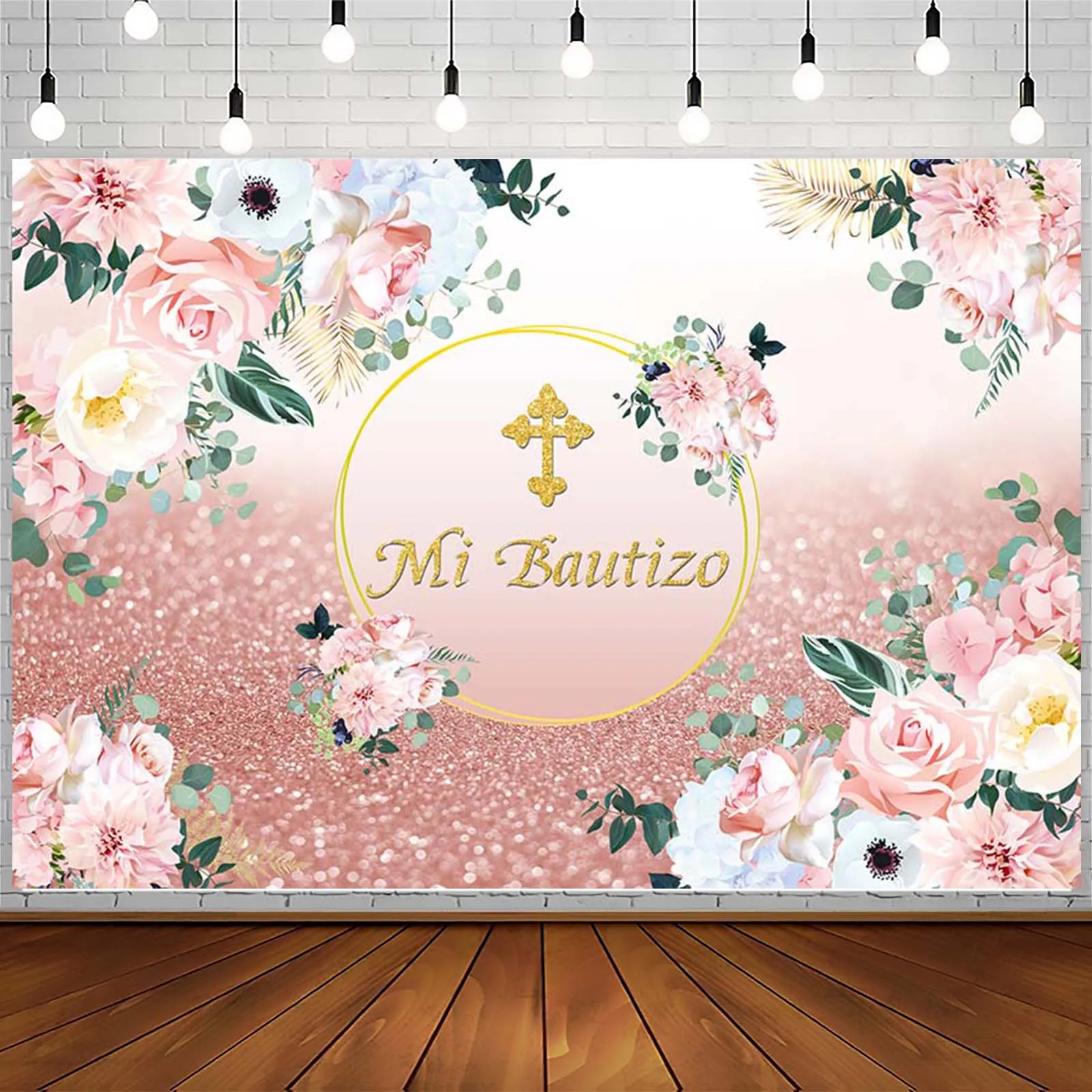 My Baptism Photography Background First Holy Communion Flower Christening Backdrop Party Decoration Kids Portrait Photozone