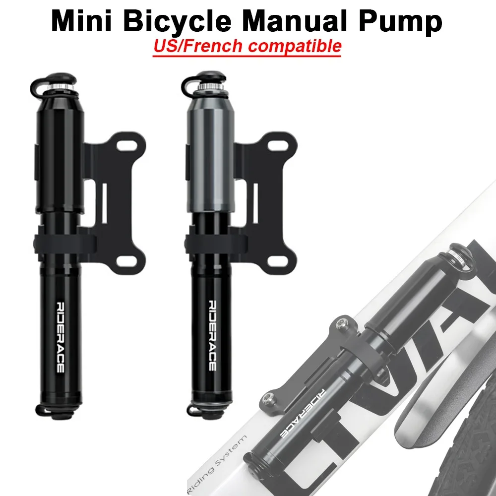 

Портативный велосипедный мини-насос, маленькие насосы из алюминиевого сплава со шлангом - клапан Schrader/Presta, универсальный велосипедный насос