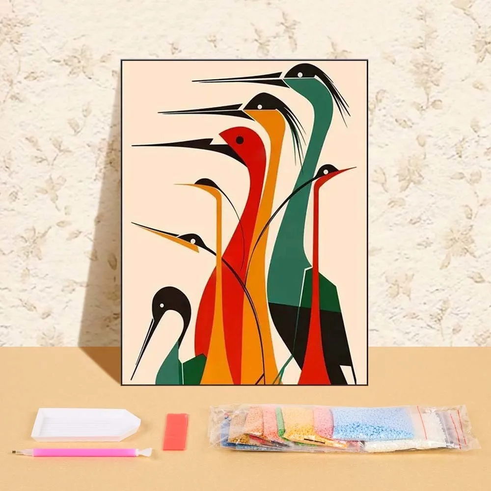 

DIY Diamond Painting Embroidery Cartoon Bird 5D Full Round Drill Mosaic Scenery Craft Supplies Home Decoration Wall Art Crafts