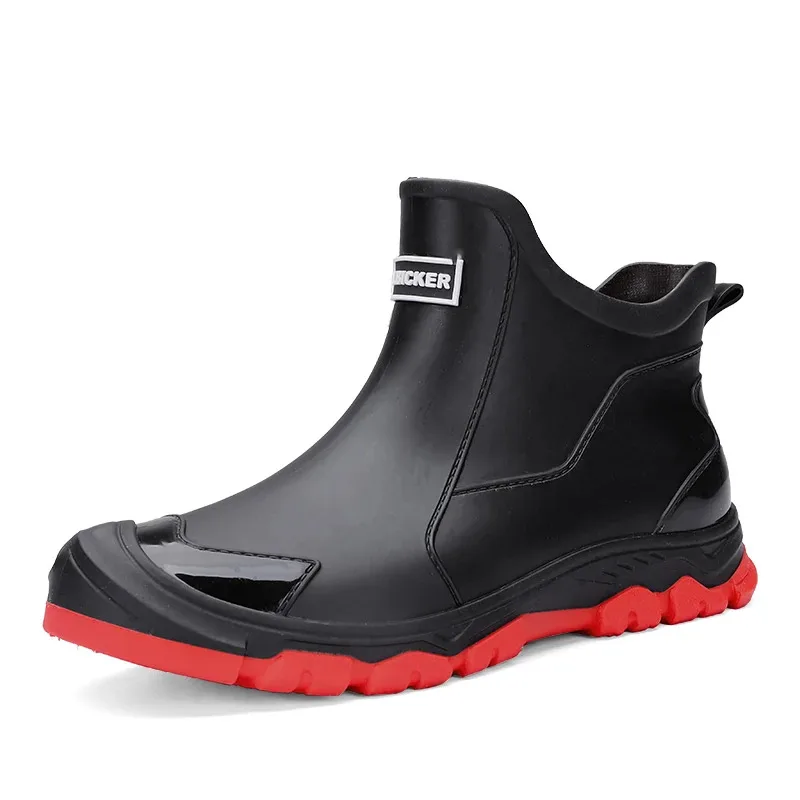 

Новая мужская обувь для шеф-повара, водонепроницаемая противоскользящая обувь на плоской подошве, повседневные резиновые сапоги, обувь для воды, рыболовные ботинки, уличная мужская обувь