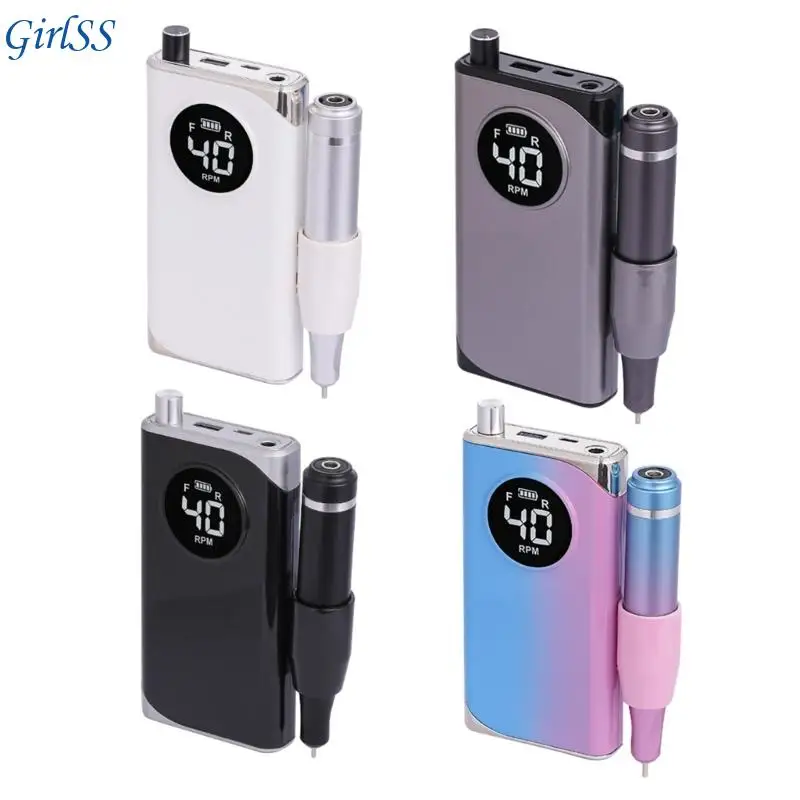 

Профессиональная дрель для ногтей, электрическая пилочка для ногтей, 40000 об/мин, беспроводная электронная пилка T4MB