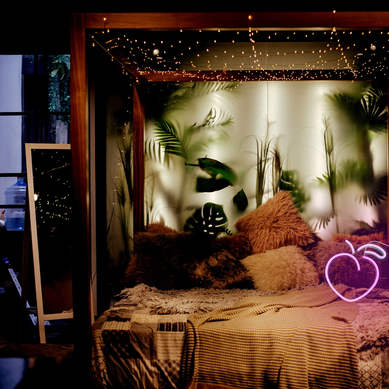 Créatif forme de pêche LED enseigne au néon USB alimenté veilleuse lampe à LED décorative intérieur néon décor lampe de nuit