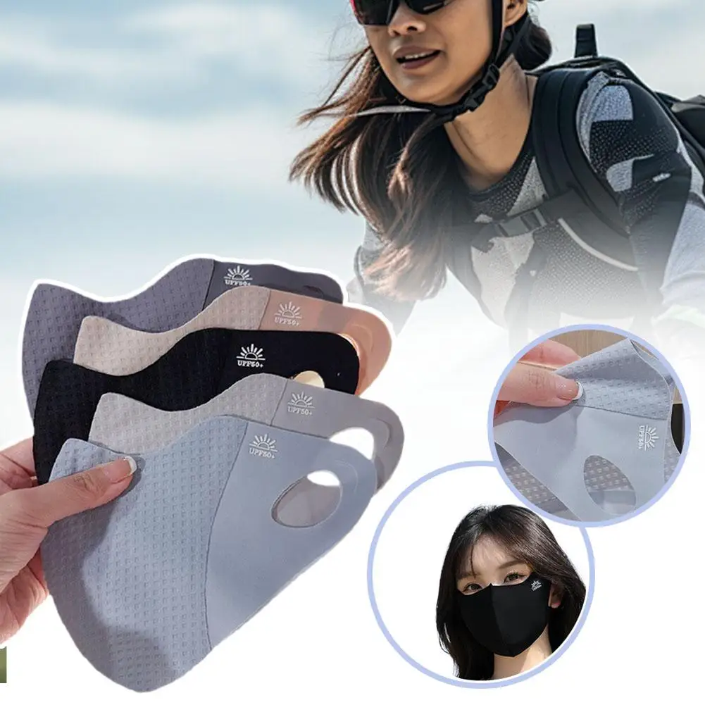 

Summer Ice Feel Mask Women Traceless Sunscreen Sunshade Mask Eye Protection Angle Ice Silk Fashion Shade Mask