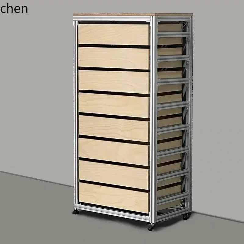 DSA  Birch Ocean Board Display Sideboard Drawer File Aluminum Cabinet