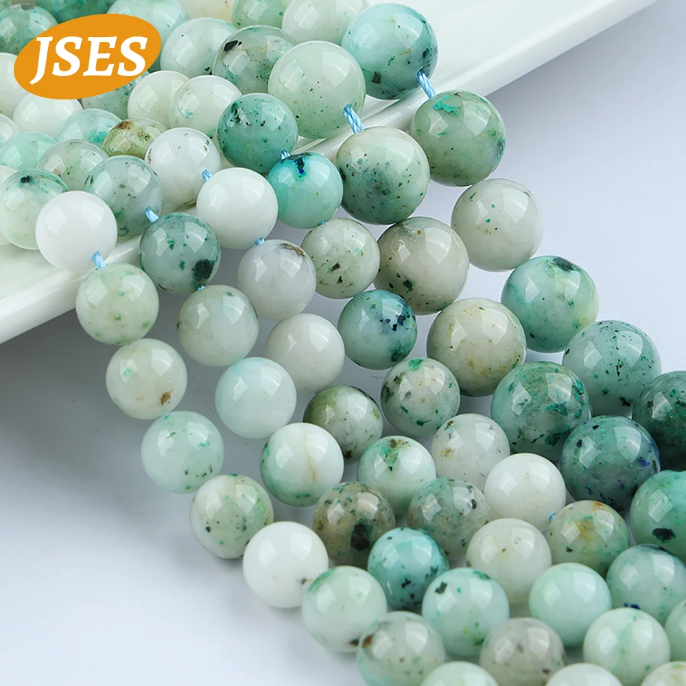 

AA Natural Chrysocolla Beads Smooth Round Loose Stone Beads 15" Strand 8 10MM Pick Size For Jewelry Making Design DIY Bracelet