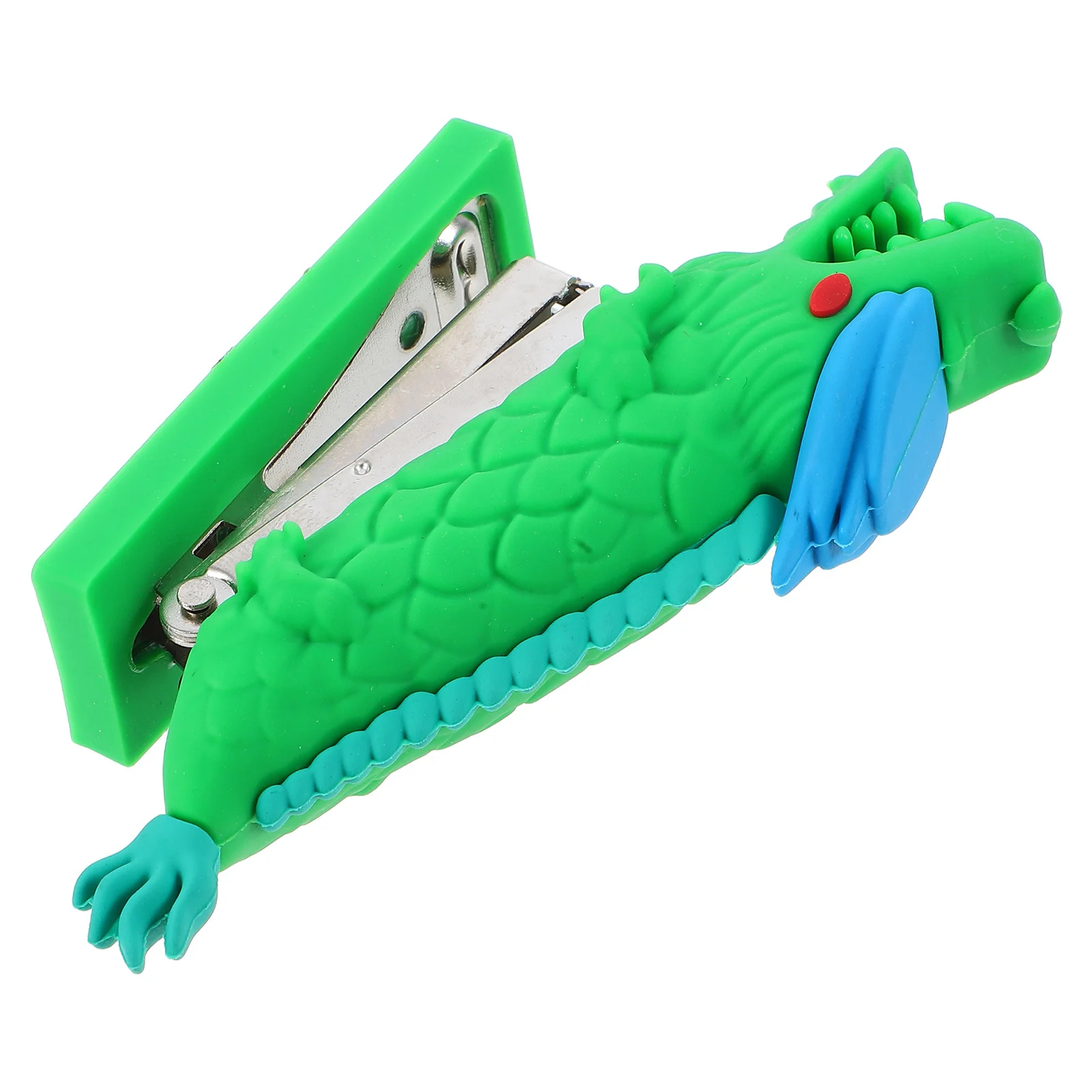 Stapler Mini Naga Lucu Perlengkapan Kantor Portabel Kompak Gaya Kartun untuk Alat Tulis Meja Siswa Stapler Tangan