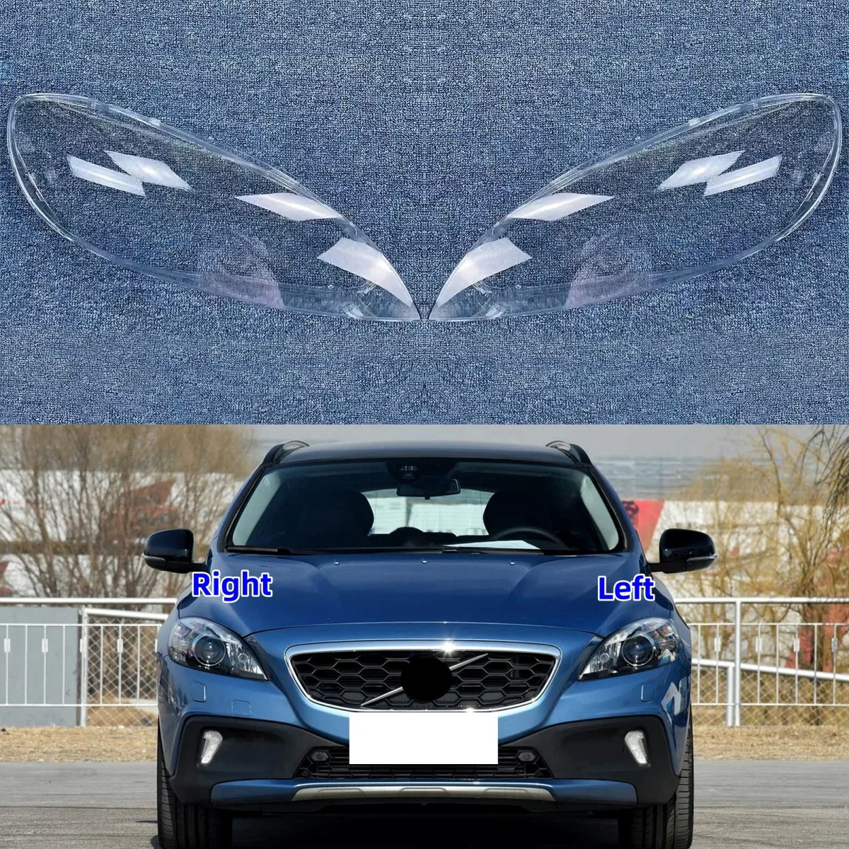 

Для Volvo V40 2013 2014 2015 2016, крышка передних фар, прозрачный абажур, линза из плексигласа, замена корпуса