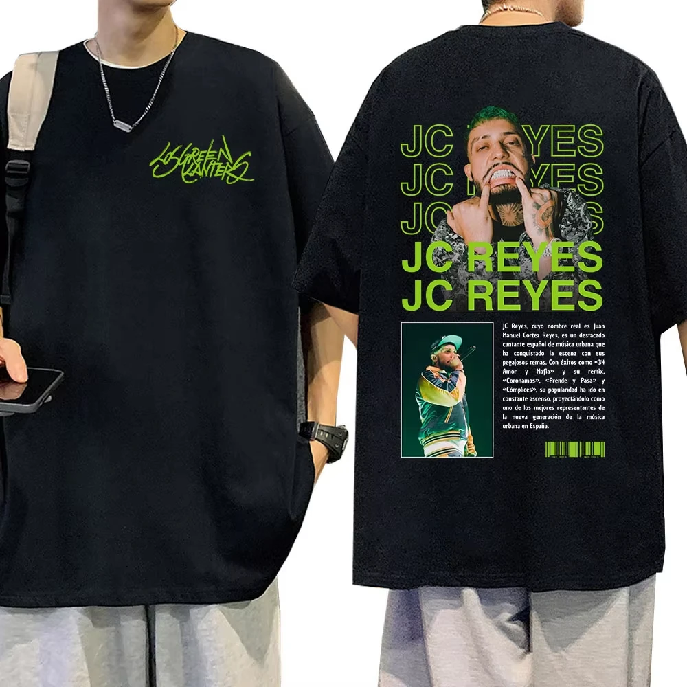 Rapero Jc Reyes 100% camisa de algodón para hombre, camisas gráficas de álbum de gran tamaño de verano, nueva camiseta de manga corta Y2k rock Hip Hop para mujer