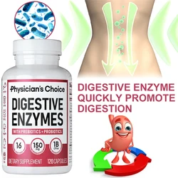 Digestive Enzyme Supplement - Prebiotic + Probiotic for Men and Women - Vegan Capsules, Non-GMO, Supports Healthy Gut Digestion