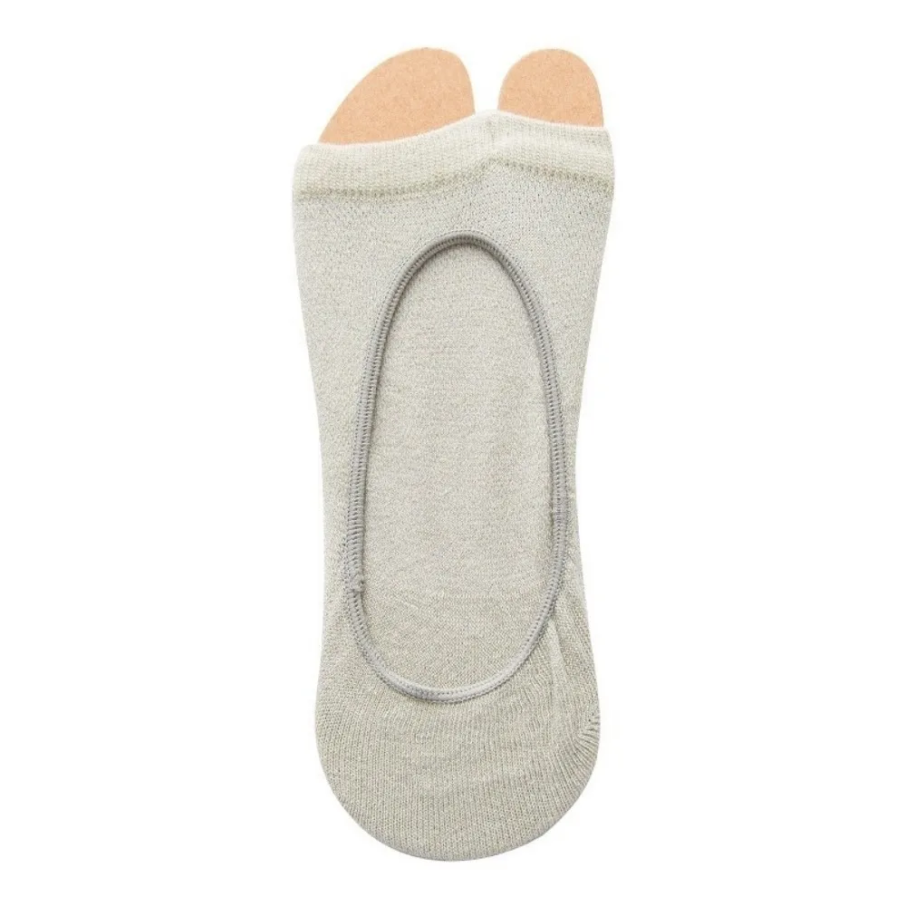 Thin Shallow Mouth Invisible Toe Socks Breathable Mesh Two Toe Socks Low Cut Fish Mouth Open Toe Socks Wooden Clogs