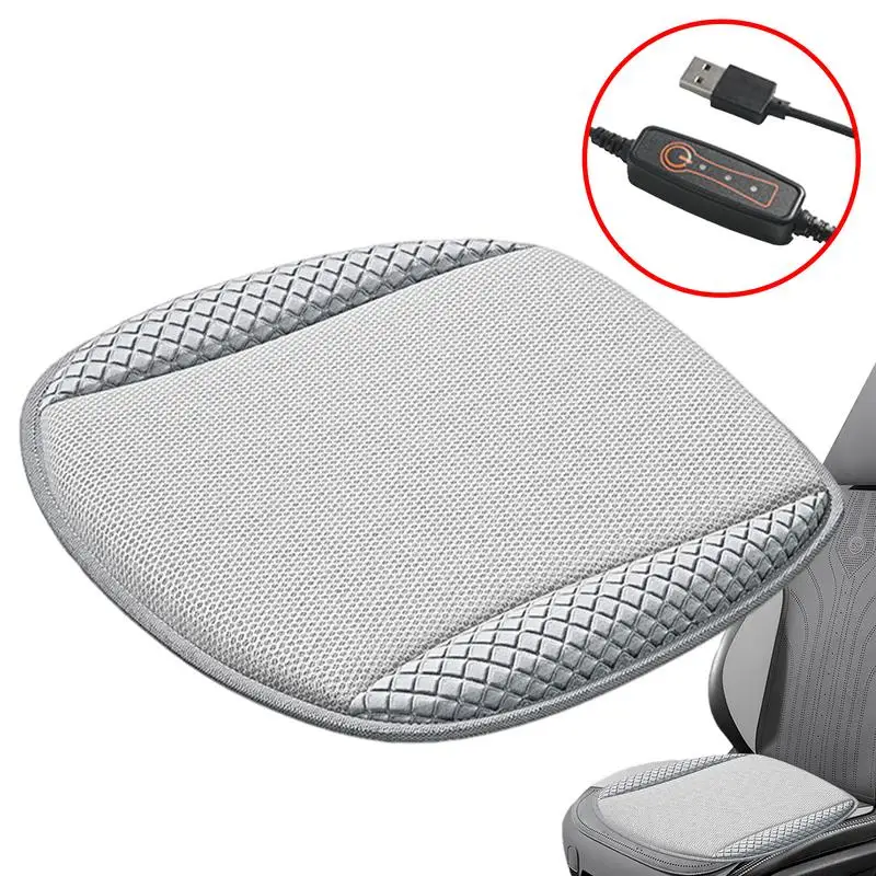 Cool Car Seat With Fan Car Seat Cushion With 3 Gear Adjustable Settings Cooling Pad High-Speed Rotation For Cars Trucks SUVs