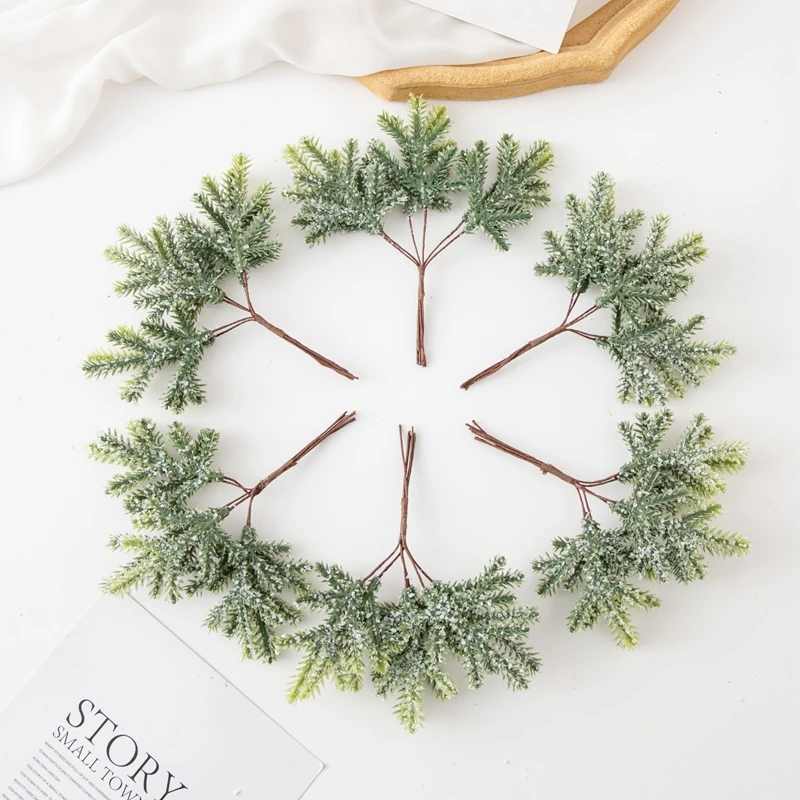 1/3 قطعة نباتات اصطناعية فرع ذهبي مزيف مع الصقيع شجرة عيد الميلاد ملحق المنزل الجدار الشنق الزفاف الديكور سجل القصاصات