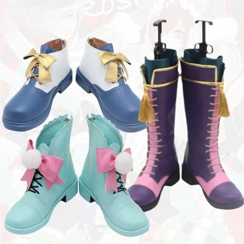 CIS Twisted Wonderland Rabbit Costume Silver Epel Felmier Deuce Spade Cosplay Shoes Halloween Christmas Handmade Anime Footwear