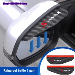 1pair Carbon fiber Car Rearview Mirror Rain Eyebrow Sticker For Ford Smax S-MAX
