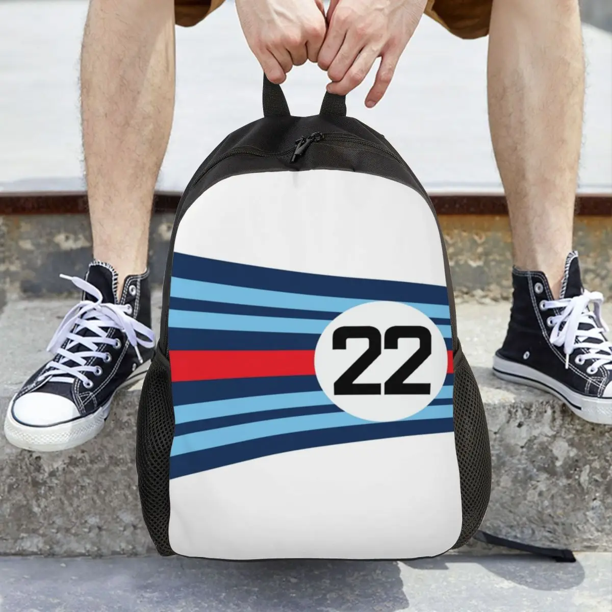 

No 22 Martini Racing Porcshe 917 1971 Backpack Daypack Large Capacity Children BookBag School Bag Shoulder Bags for Men Women