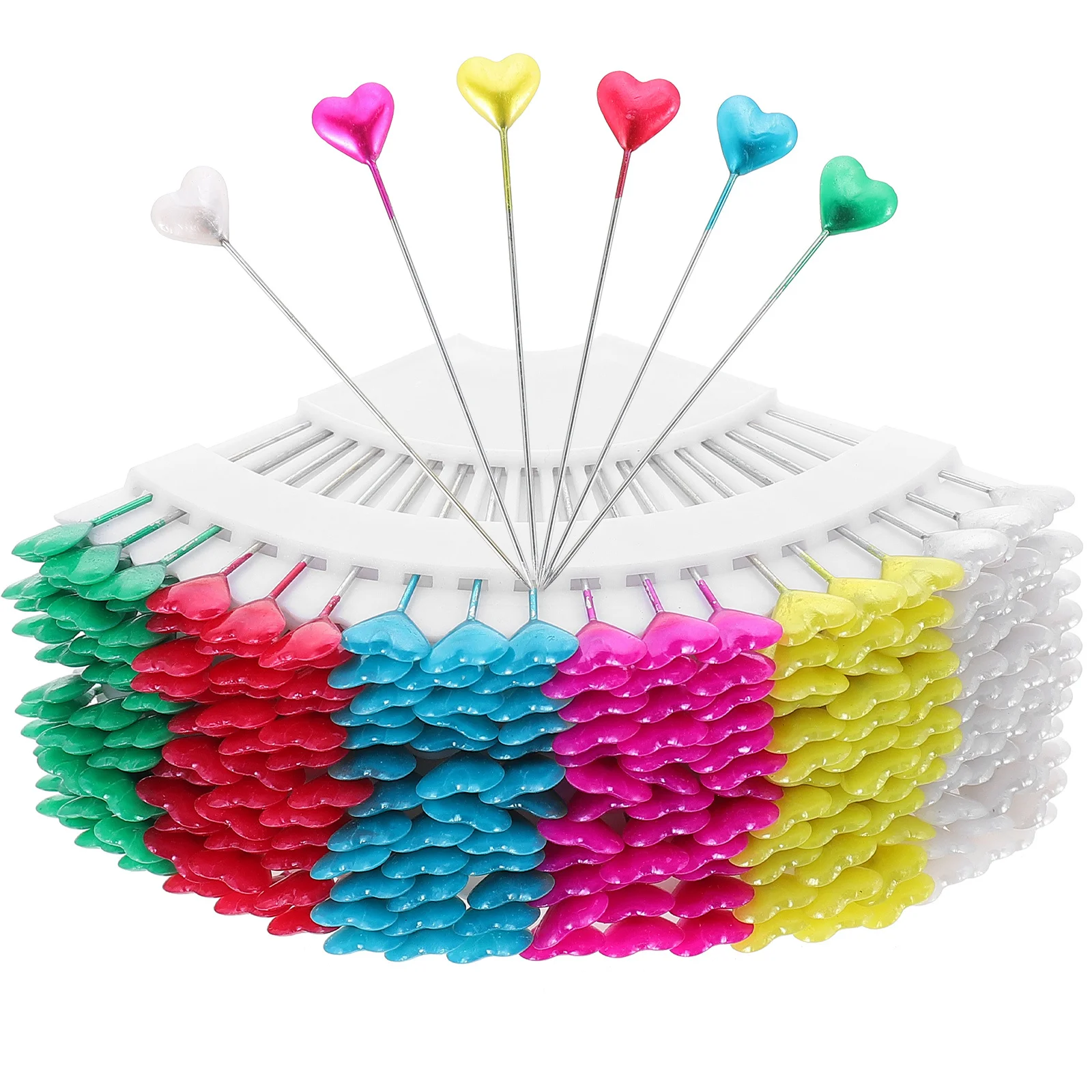 216 قطعة إبر الرأس الزخرفية على شكل قلب مشرق اللون الخياطة تحديد موقع دبوس DIY بها بنفسك الخياطة الحرف حفل التخرج حلية