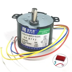 50KTYZ AC motor permanent magnet synchronous motor AC 220V speed reducer motors controllable positive and negative inversion 6W