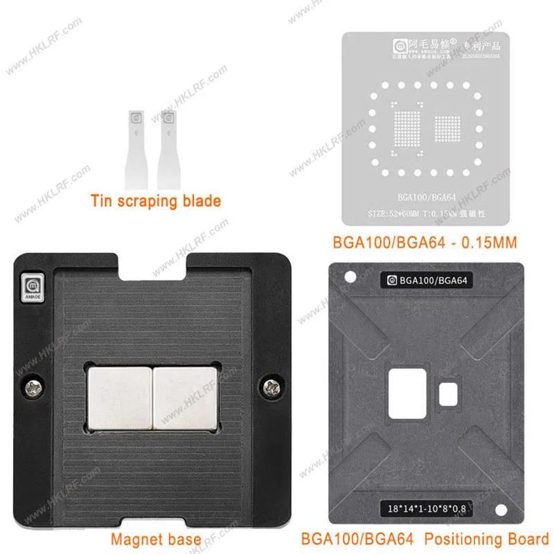 

Трафареты для реболлинга Amaoe BGA64 BGA100 Трафареты для реболлинга BGA