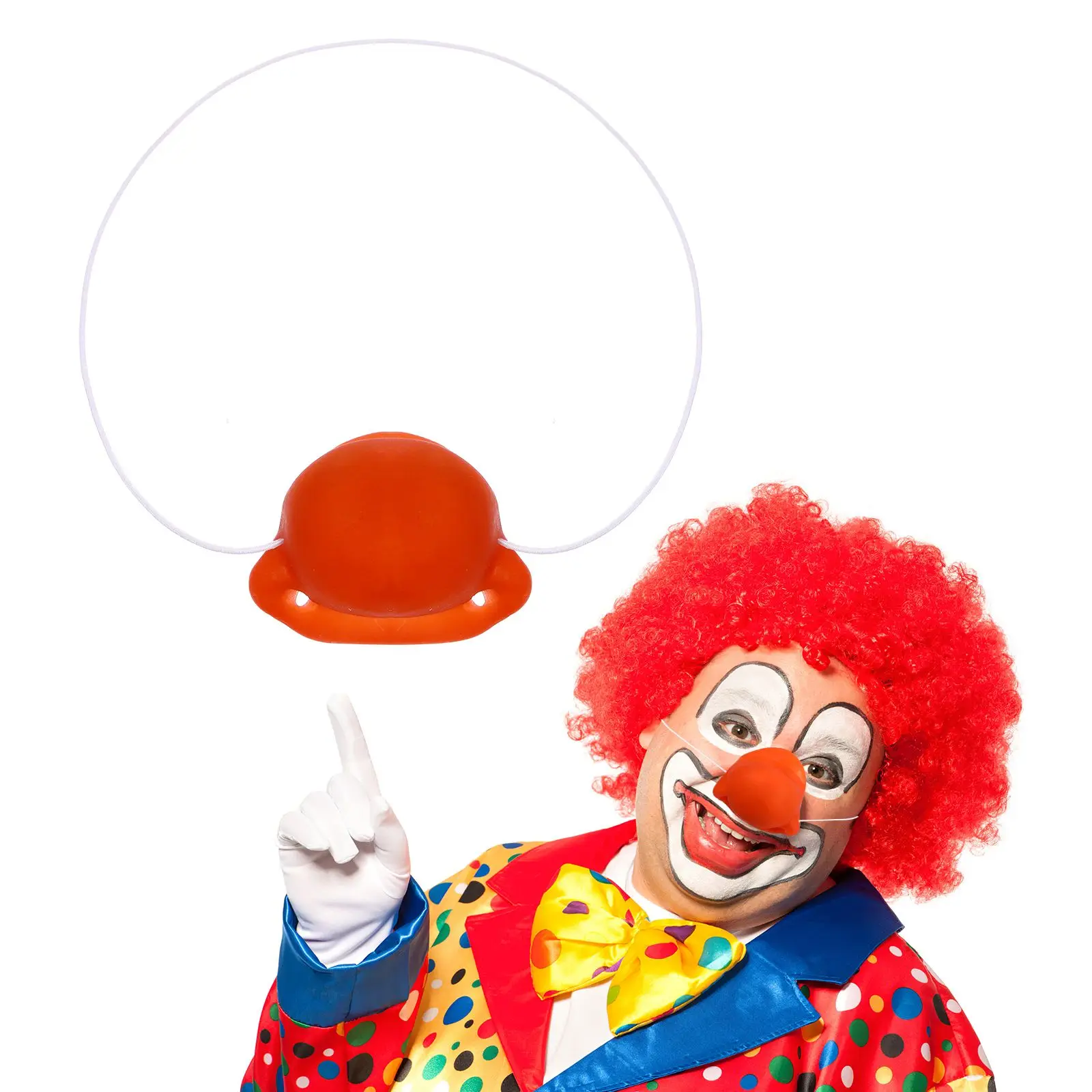 

Halloween Decorations Adult Costume Honking Clown Nose Flashing Red Man Costumes for Adults