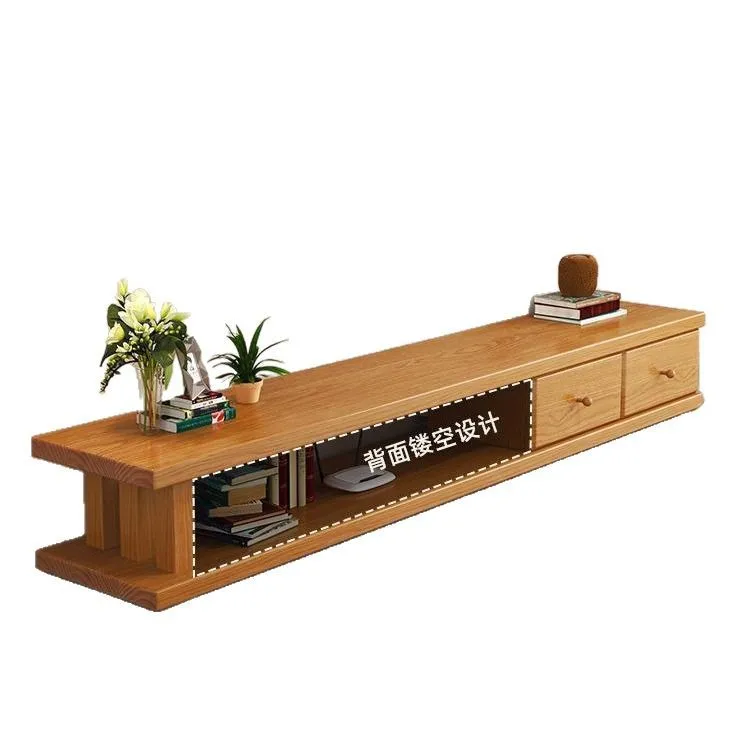 

Solid wood TV cabinet and coffee table combination log pine whole board industrial style loft homestay