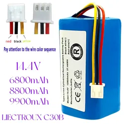 Jedila 14.8V (For C30B) High Capacity Original Battery for LIECTROUX C30B Robot Vacuum Cleaner, 12800mAh, Lithium Cell, 1pc/pack