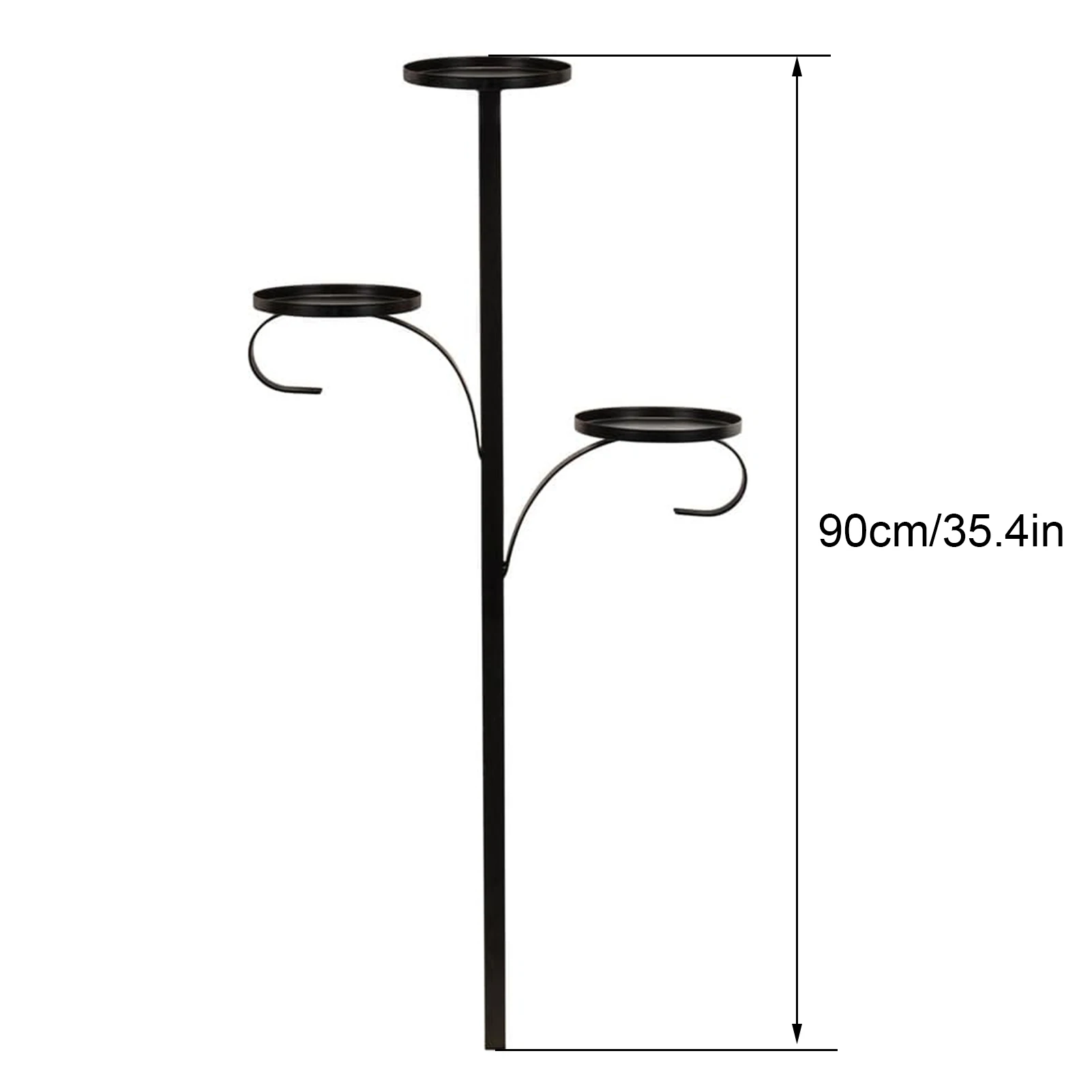 Black Triple Tree Topper Candelabra Tree Topper Shelf for Christmas Tree 3 Tier Candle Holder Indoor Bedroom Kitchen