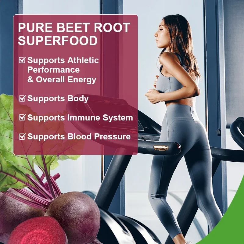 Капсулы Beetroot-порошок Beetroot поддерживает артериальное давление, спортивные характеристики, здоровье пищеварения, иммунную систему