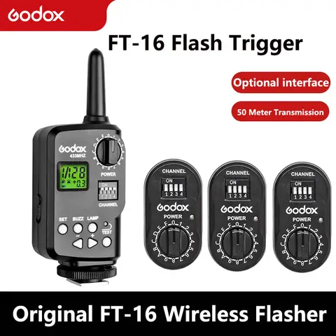 Godox Original Trigger Godox FT-16 FT16 16 Channel WITSTRO Wireless Power Controller Trigger for Godox Ving V850 V850II V860II