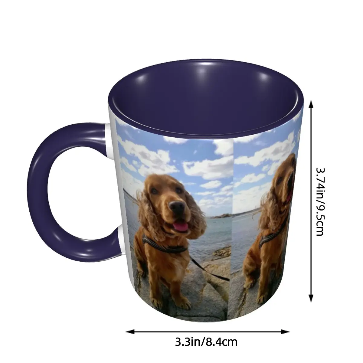 Funny Cool Cocker Spaniel Dog Animal Mug Funny Ceramic Coffee Cups Tea Mugs Milk Cup Drinkware Gift for Friends