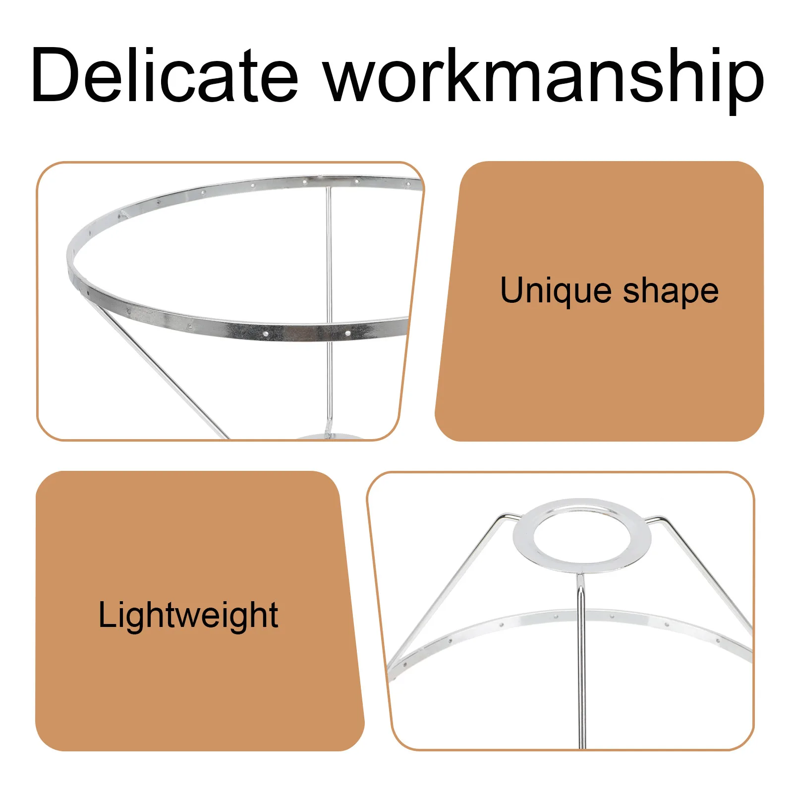 

DIY Lampshade Frame Sturdy Light St Accessory Wrought Iron Cover Bracket Table Ceiling Lamps Lighting Accessories