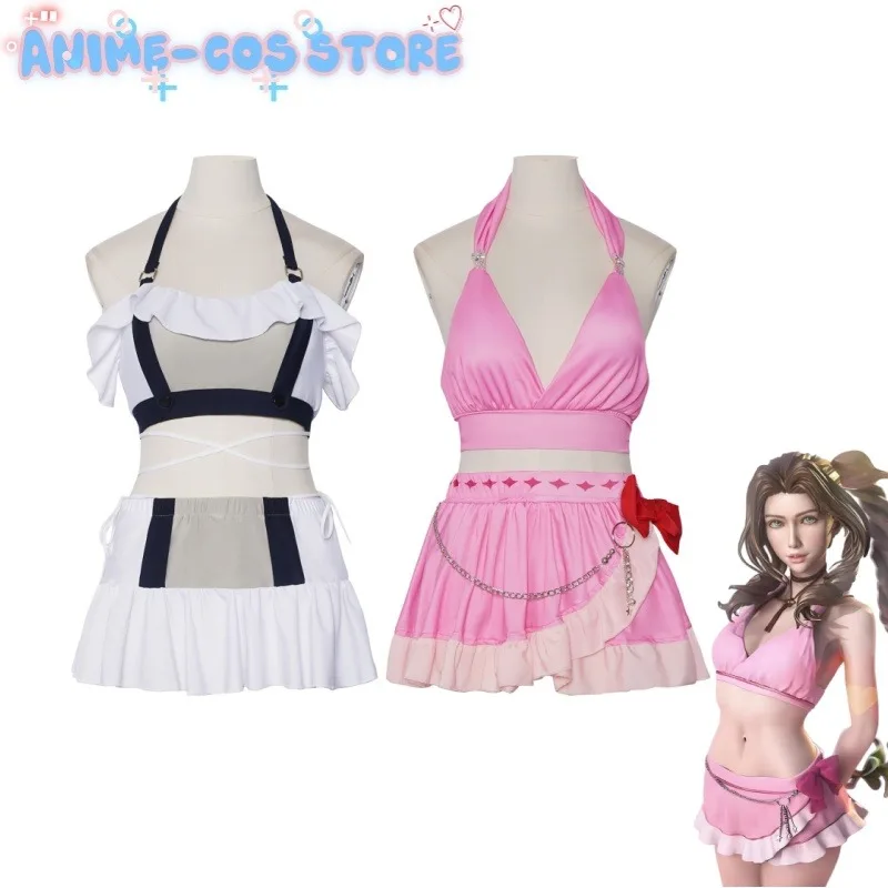 

Final Fantasy VII Aerith Gainsborough Cosplay Costume Game Summer Swimsuit Sexy Bikini Woman Carnival Suit travel sexy swimwear