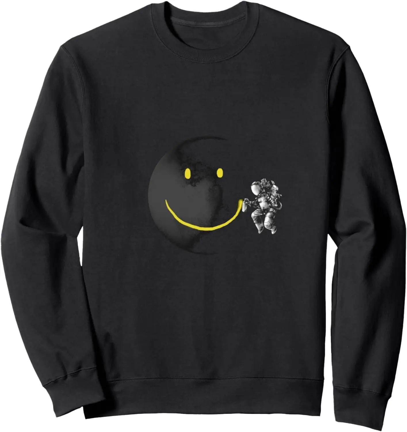 Make A Smile Face Astronaut Moon Spray Space Science Geeks Sweatshirt