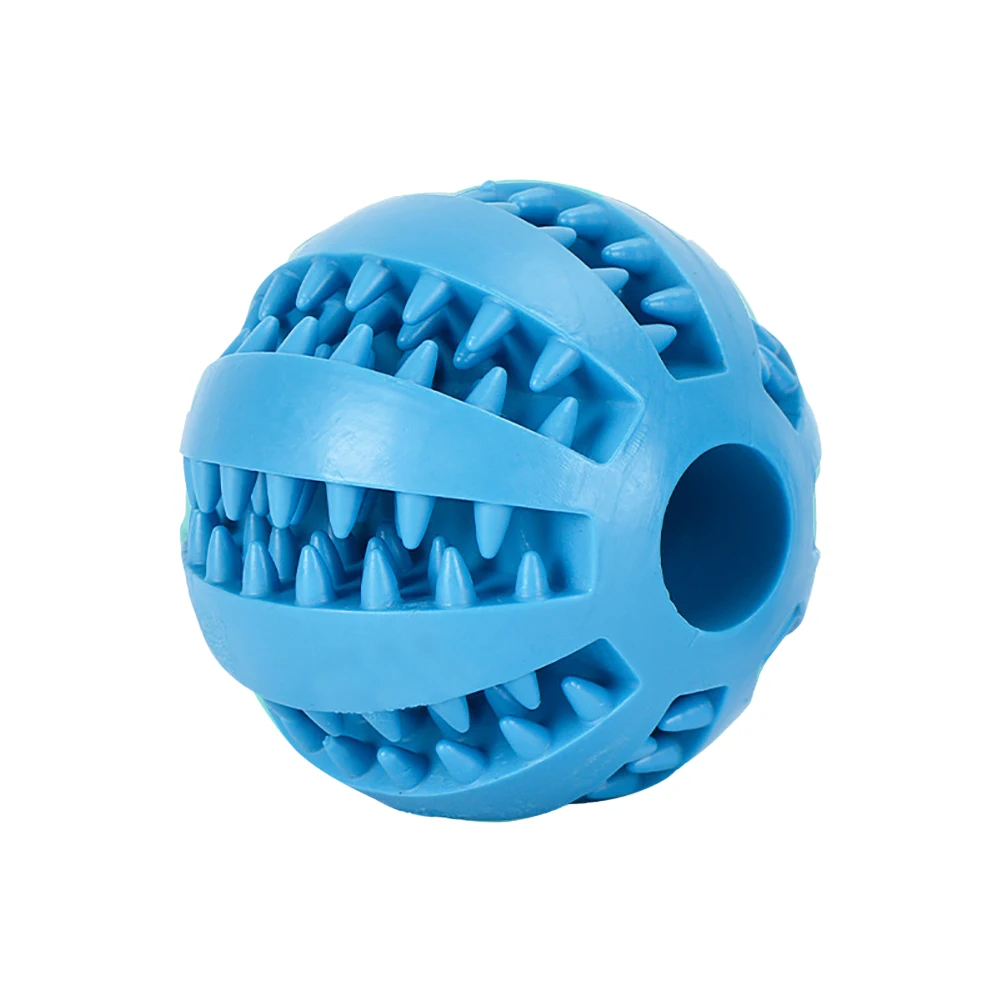 Dog Toy Ball Natural Rubber Pet Toy Chewing Toy Teeth Cleaning Treatment Ball Super Hard Interactive Elastic Ball Pet Accessorie